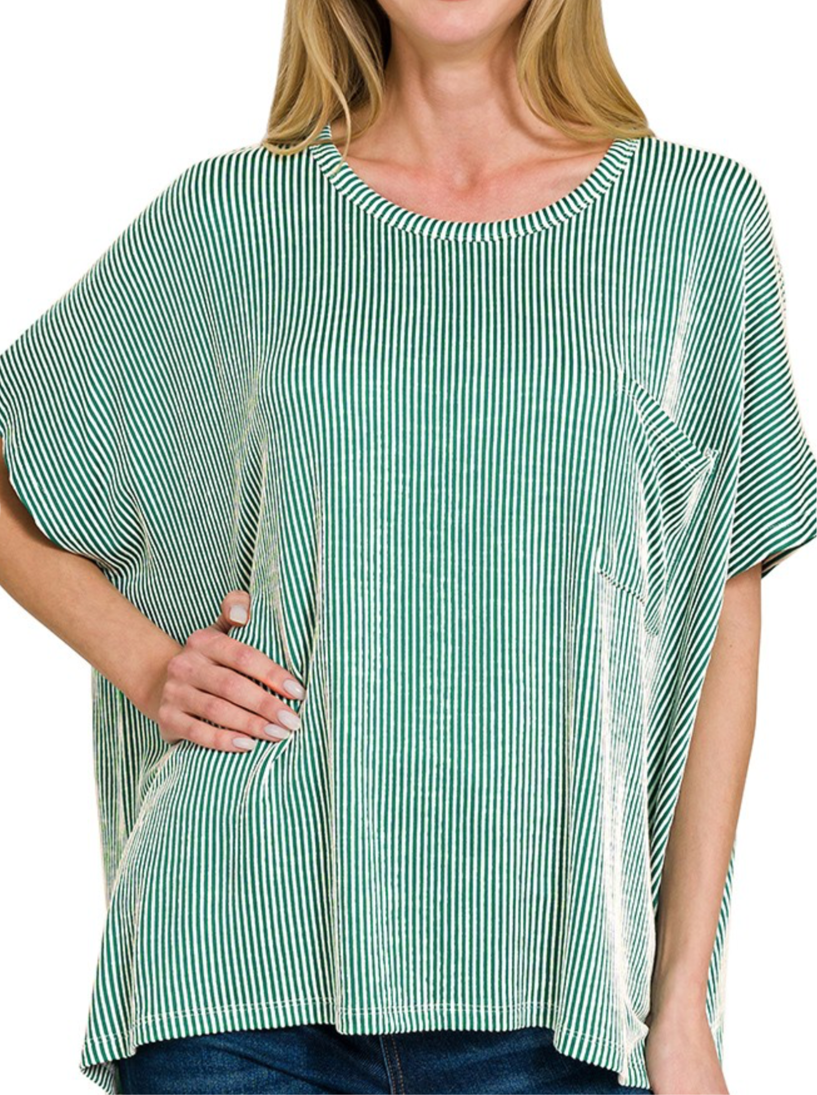 Blusa oversized de rayas