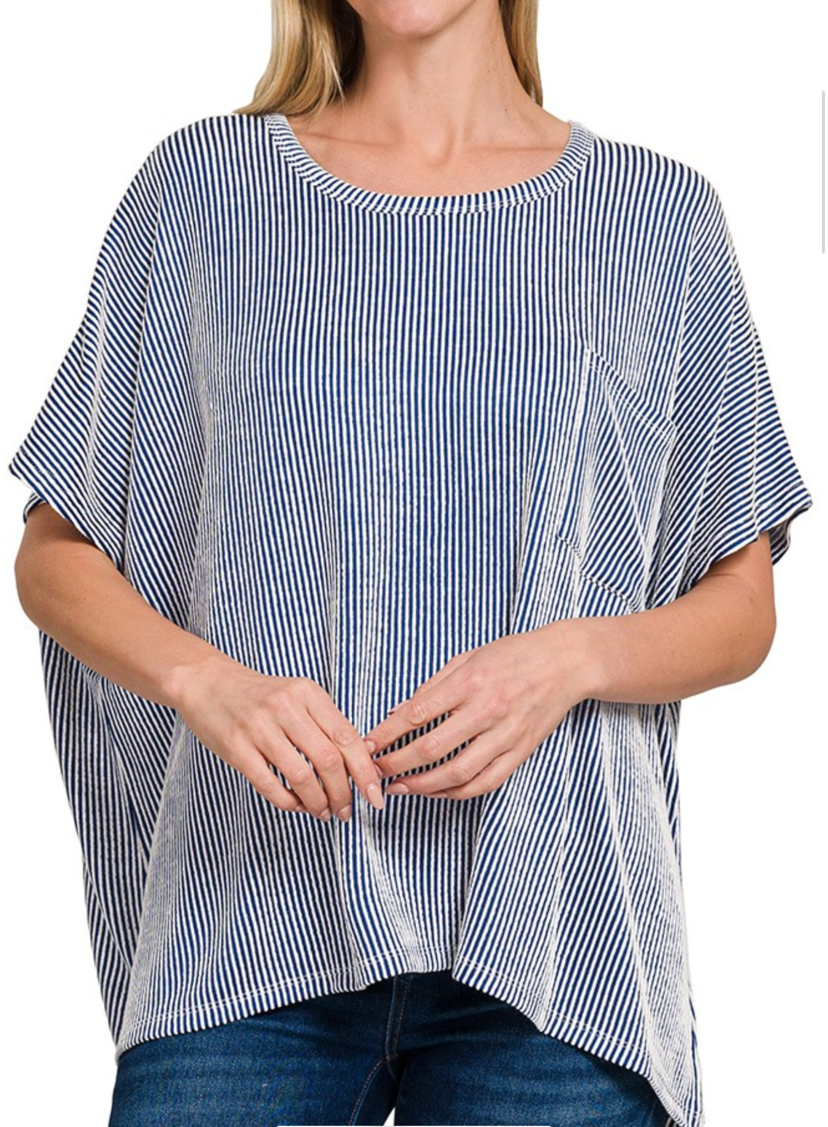 Blusa oversized de rayas