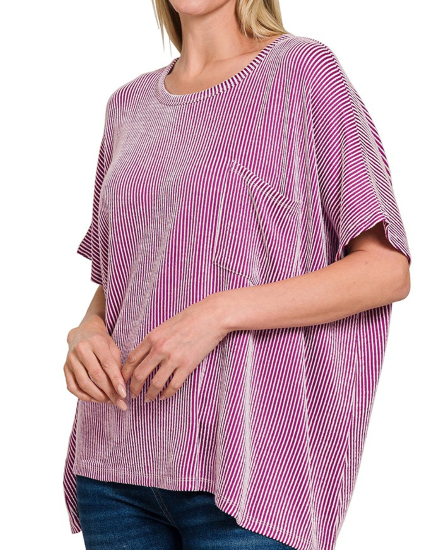 Blusa oversized de rayas